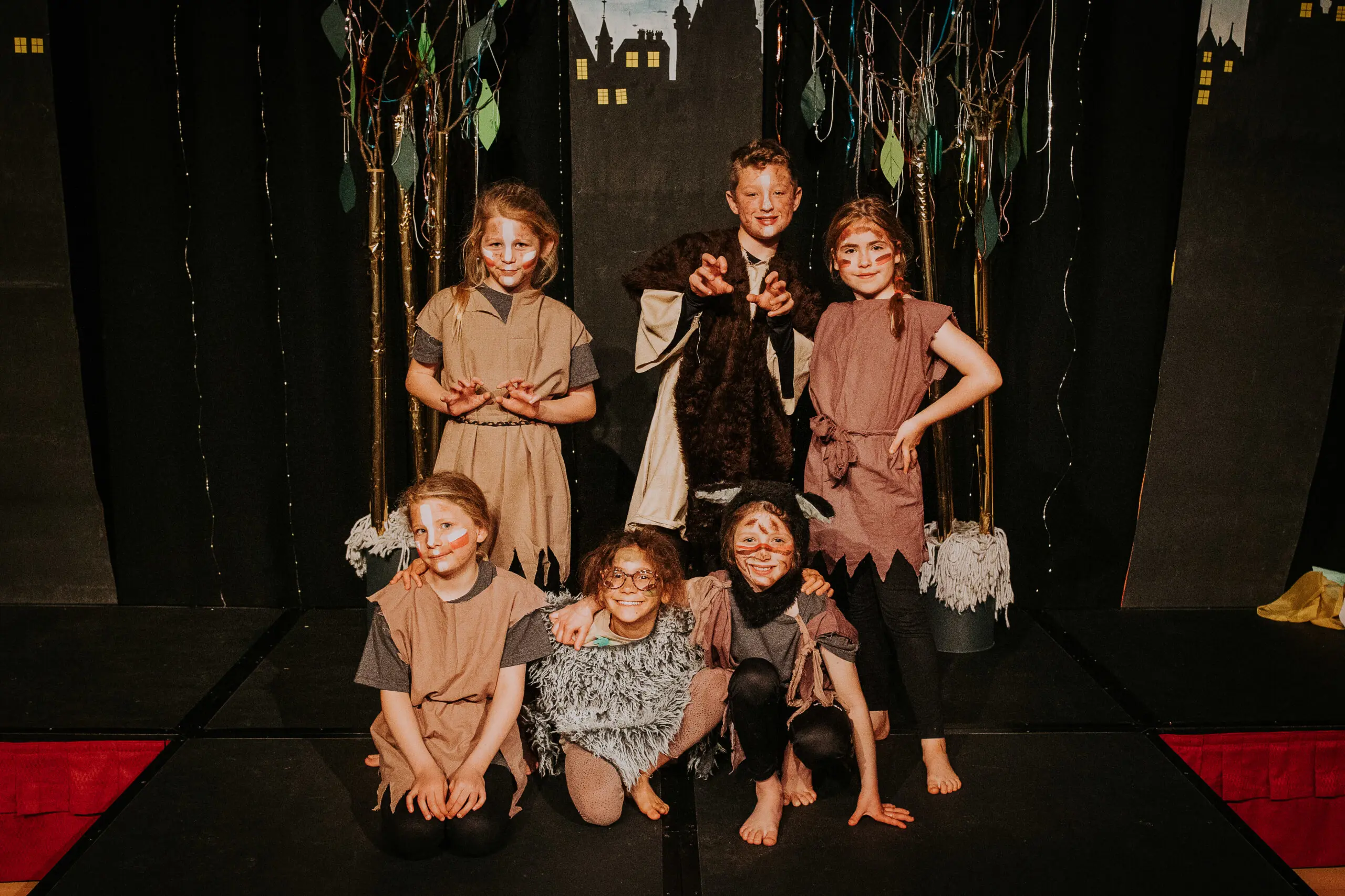 Drama pupils on stage at Brooke Priory School