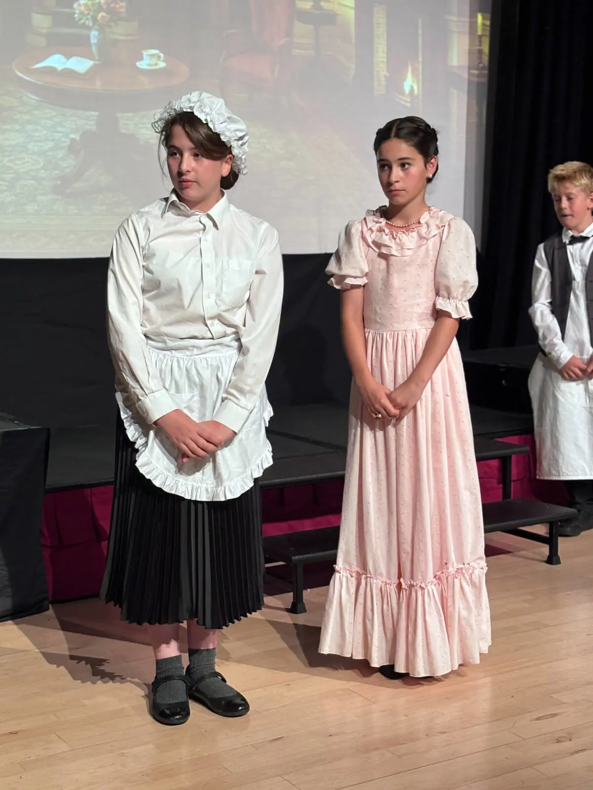 Pupils performing on stage in our Mary Poppins production at Brooke Priory School, a private school in Rutland